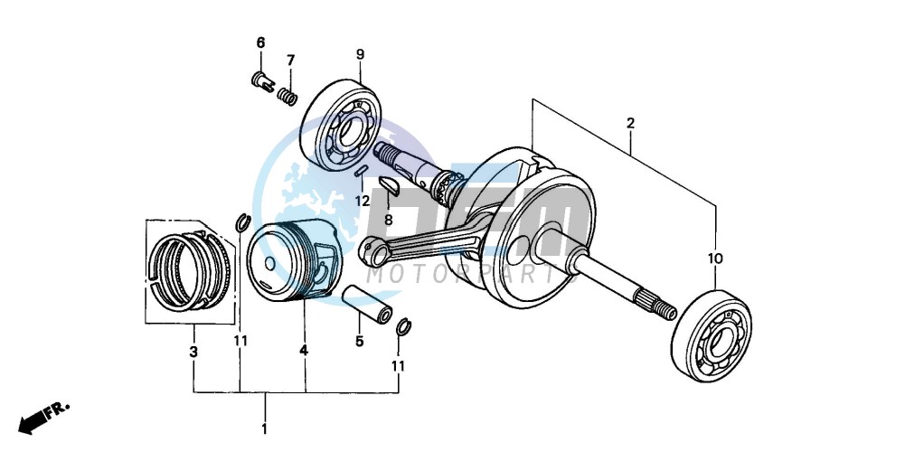 CRANKSHAFT/PISTON (NSS2502)