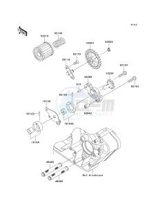 KX 250 T [KX250F] (T8F) T8F drawing OIL PUMP