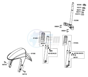 VITALITY 50 drawing Front Fork