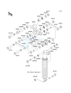 KX 250 L [KX250] (L4) [KX250] drawing REAR SUSPENSION