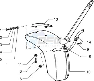 PX 125 E drawing Front mudguard