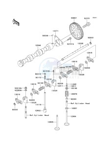 KAF 950 E [MULE 3010 TRANS4X4 DIESEL] (E8F) E8F drawing VALVE-- S- -_CAMSHAFT-- S- -