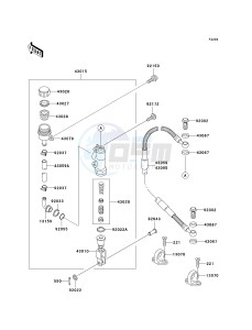 KX 85 A [KX85] (A1-A5) [KX85] drawing REAR MASTER CYLINDER