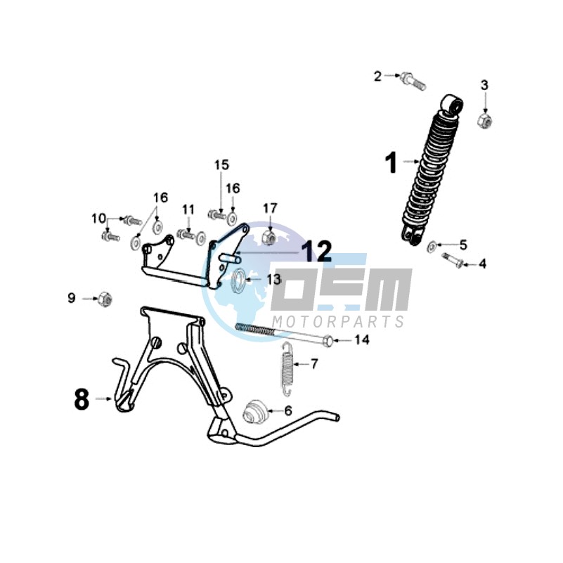 REAR SHOCK AND STAND