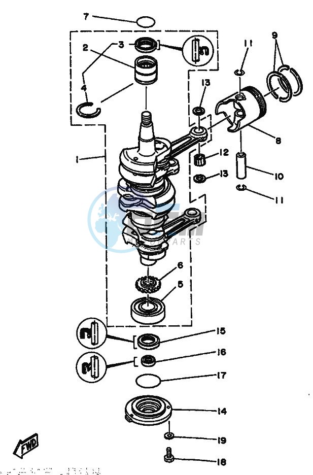 CRANKSHAFT--PISTON