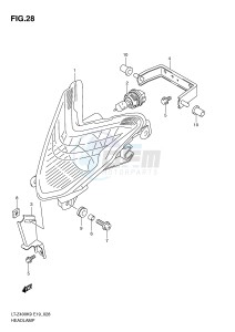 LT-Z400 (E19) drawing HEADLAMP