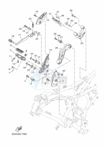 XSR700 MTM690 (BEF1) drawing STAND & FOOTREST 2