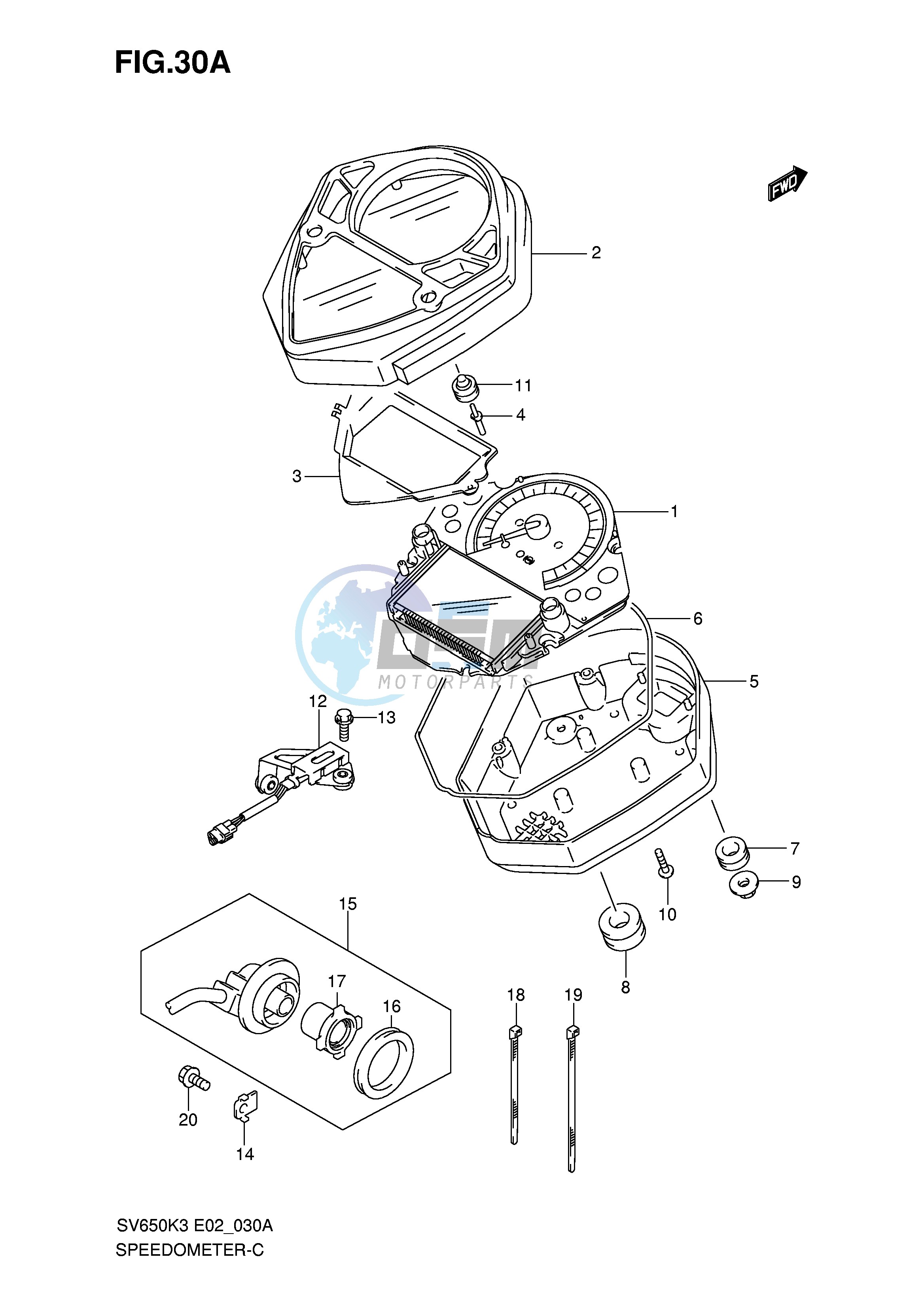 SPEEDOMETER (SV650SK5 SK6 SK7 SUK5 SUK6 SUK7)