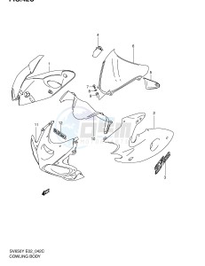 SV650S (E2) drawing COWLING BODY (SV650SK2)