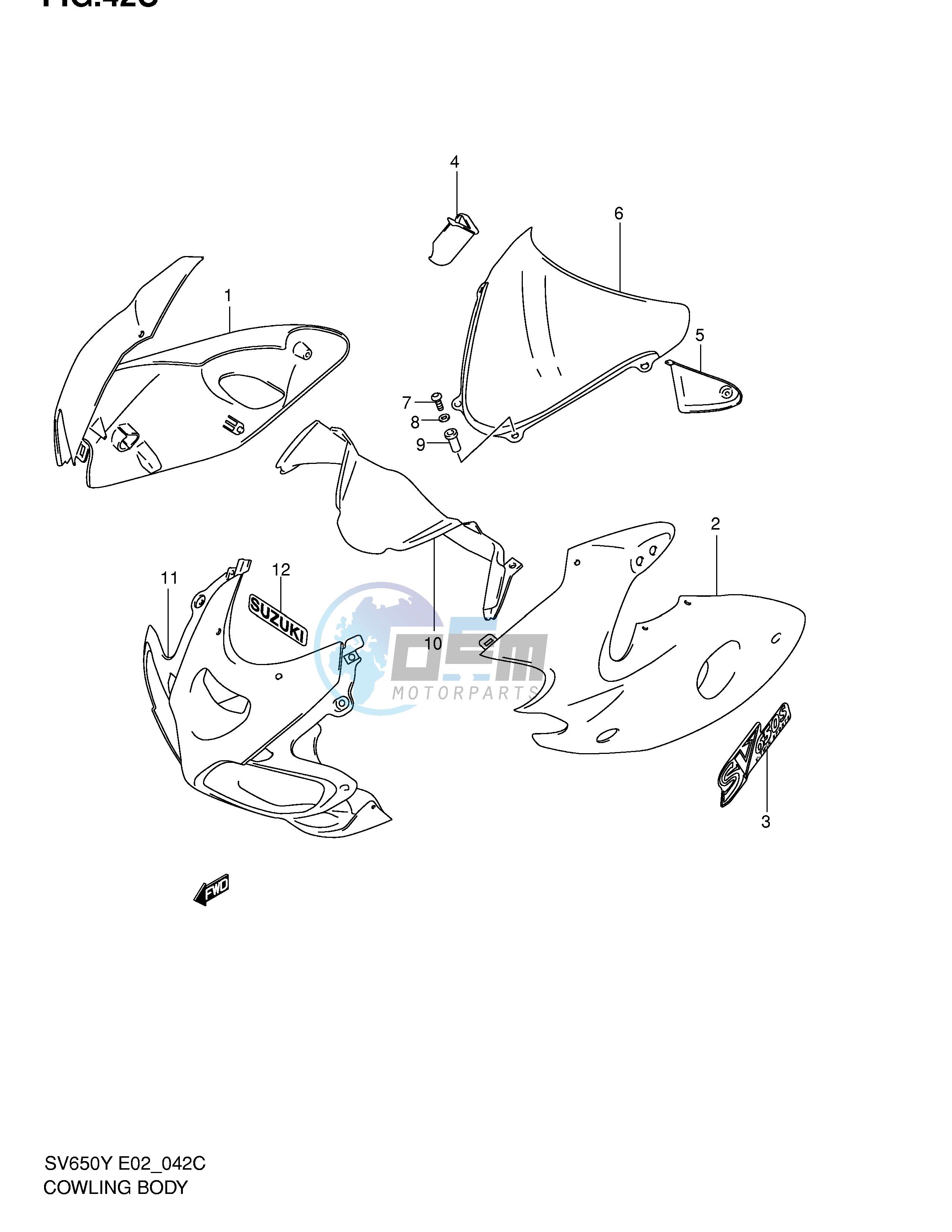 COWLING BODY (SV650SK2)