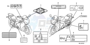 CBR1000RRA UK - (E / MKH) drawing CAUTION LABEL (2)