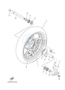 XP500A T-MAX 530 (2PWM) drawing FRONT WHEEL