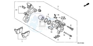 CBR1000RA9 France - (F / ABS CMF HRC MKH MME) drawing REAR BRAKE CALIPER