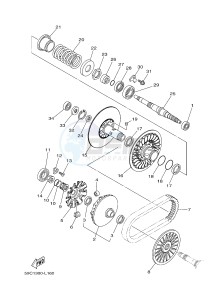 XP500A T-MAX 530 (2PWM) drawing CLUTCH 2