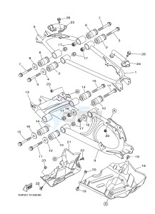 YFM700FWAD YFM7FGPLED GRIZZLY 700 EPS LIMITED EDITION (1HPY) drawing REAR ARM