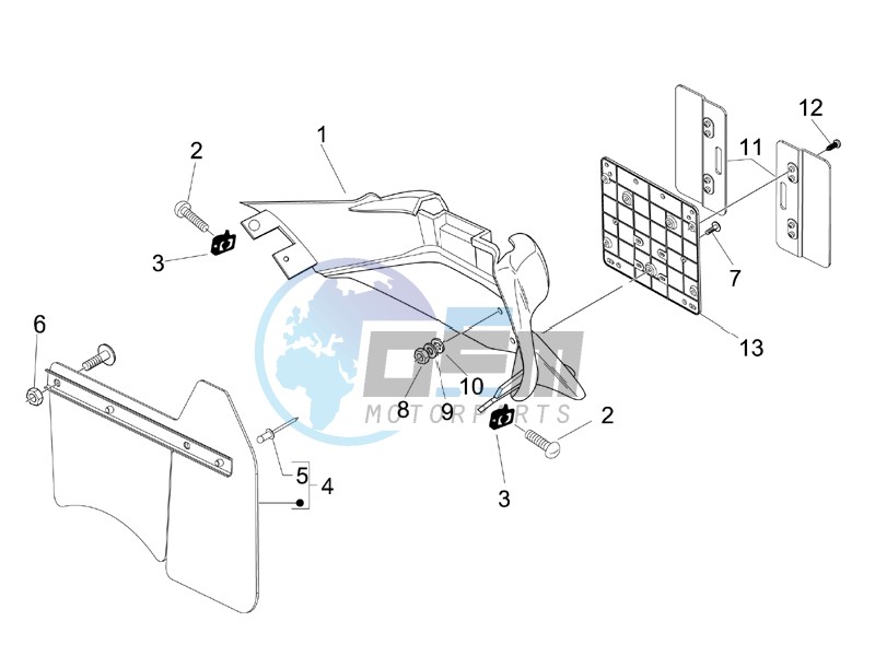 Rear cover - Splash guard