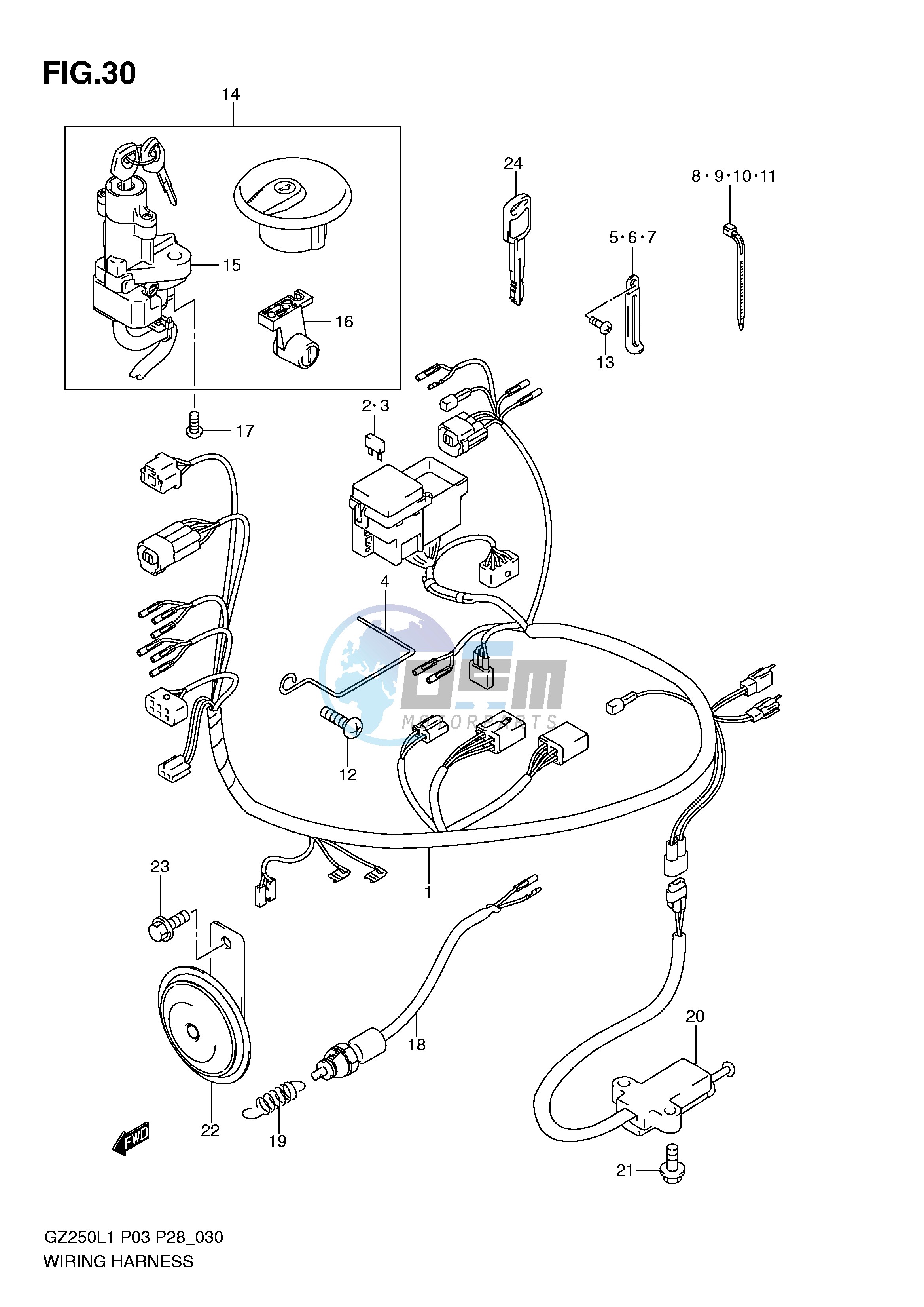 WIRING HARNESS (MODEL P3)