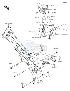 KLX110 KLX110CJF EU drawing Engine Mount