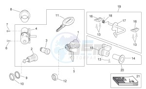 Scarabeo 50 4t 4v e2 drawing Decal - Lock hardware kit