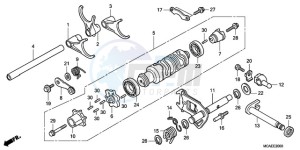 GL18009 UK - (E / AB MKH NAV) drawing GEARSHIFT DRUM/SHIFT FORK