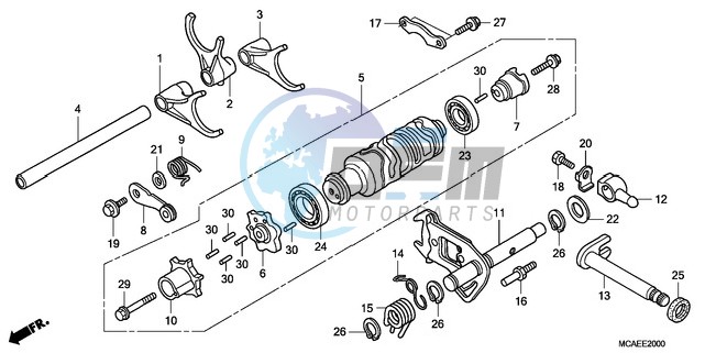 GEARSHIFT DRUM/SHIFT FORK