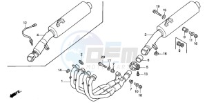 CBR600FR drawing EXHAUST MUFFLER