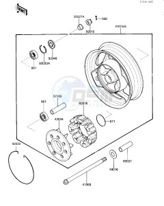 ZG 1000 A [CONCOURS] (A1-A3) [CONCOURS] drawing REAR WHEEL_CHAIN