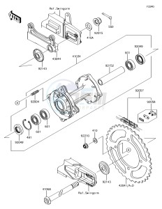 KX85-II KX85DEF EU drawing Rear Hub