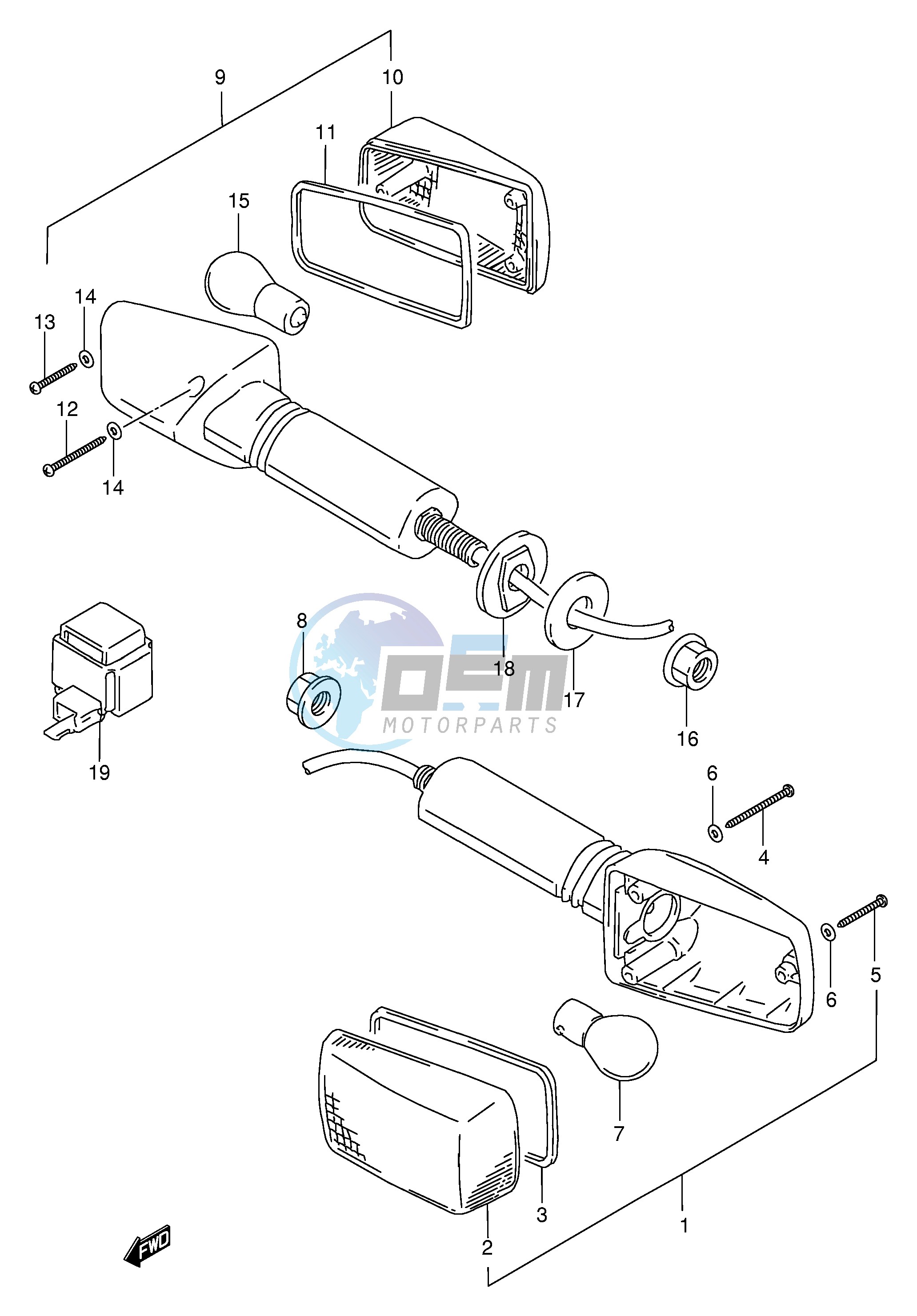 TURNSIGNAL LAMP (MODEL T V W)