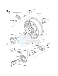 ZX 1000 D [NINJA ZX-10R] (D6F-D7FA) D6F drawing REAR WHEEL_CHAIN