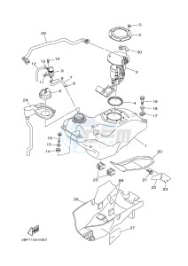 YFM700FWAD YFM700PLE GRIZZLY 700 EPS (2BGG 2BGH) drawing FUEL TANK