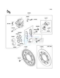 KX125 KX125-M3 EU drawing Front Brake