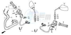 NSS250EX FORZA EX drawing SWITCH/CABLE/MIRROR (NSS250EX)