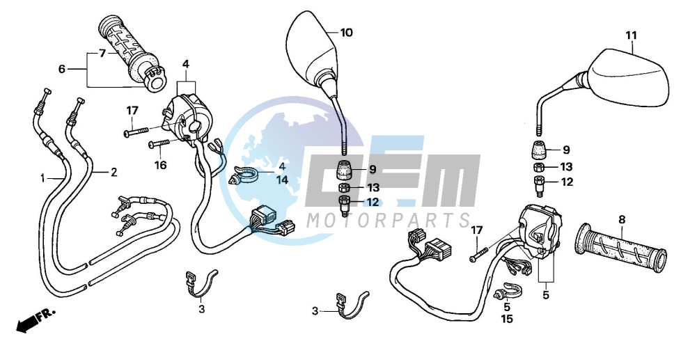 SWITCH/CABLE/MIRROR (NSS250EX)