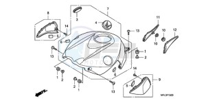 CBR1000RR9 Europe Direct - (ED / MME TRI) drawing TOP SHELTER