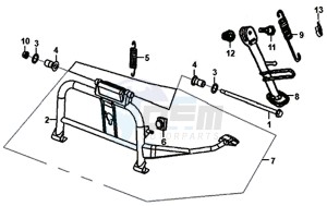 SYMPHONY ST 125I (XB12W2-EU) (E4) (L7-M0) drawing MAIN STAND -SIDE STAND- KICKSTARTER PEDAL