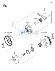 KLX110 KLX110CJF EU drawing Crankshaft