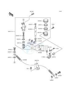 ZX 600 G [NINJA ZX-6R] (G1-G2) [NINJA ZX-6R] drawing REAR MASTER CYLINDER