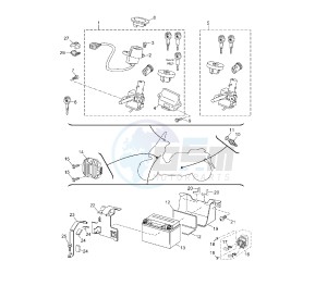 YP R X-MAX ABS 250 drawing BATTERY