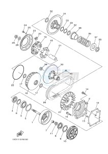 YXM700E YXM70VPHG VIKING EPS HUNTER (B427) drawing CLUTCH