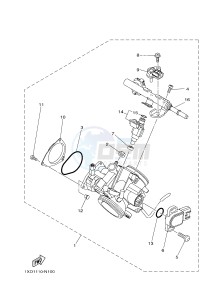 YXM700E YXM70VPXJ VIKING EPS (B5F3) drawing THROTTLE BODY ASSY 1