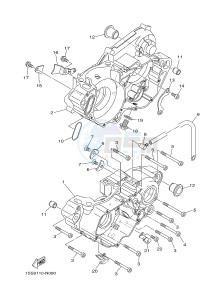 YZ250 (1SSD 1SSE 1SSF 1SSG 1SSG) drawing CRANKCASE