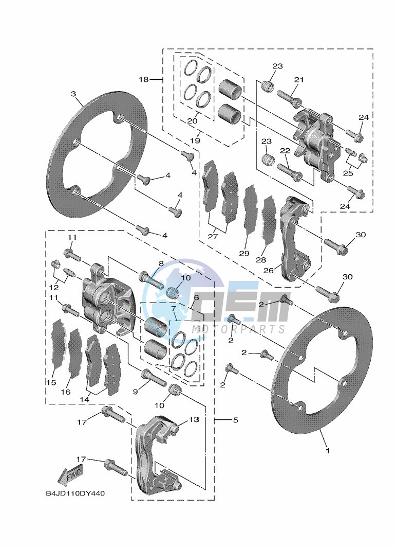 REAR BRAKE CALIPER