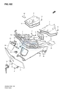 AN400Z ABS BURGMAN EU-UK drawing FRONT BOX