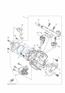 YFM700FWAD GRIZZLY 700 EPS (BLT8) drawing THROTTLE BODY ASSY 1