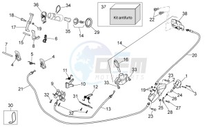 Scarabeo 300 Light e3 drawing Lock hardware kit