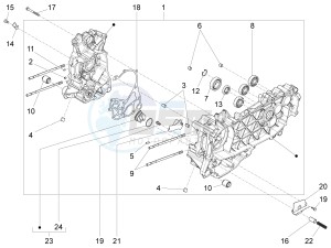 946 ARMANI 125 4T 3V ABS E3 (EMEA, APAC) drawing Crankcase