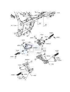 NINJA 300 EX300AEFA XX (EU ME A(FRICA) drawing Footrests