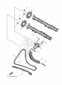 TRACER 9 MTT890 (B5U1) drawing CAMSHAFT & CHAIN