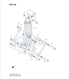 GSX1300R drawing REAR CUSHION LEVER (GSX1300RL1 E14)